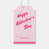 Blush Roze Dubbelzijdige Valentijnsdag Gift Label Cadeaulabel (Voorkant)