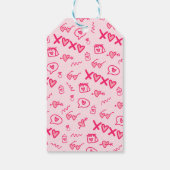 Blush Roze Dubbelzijdige Valentijnsdag Gift Label Cadeaulabel (Achterkant)