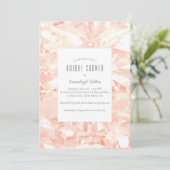 Blush Roze Edelsteen Gesneden Bruiloft Feest Kaart (Staand voorkant)