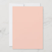 Blush Roze Edelsteen Gesneden Bruiloft Feest Kaart (Achterkant)