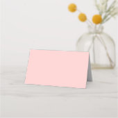 Blush Roze Eenvoudig Gestileerde Script Bruiloft Plaatskaartje (Achterkant)