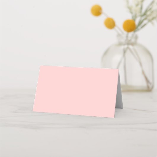 Blush Roze Eenvoudig Gestileerde Script Bruiloft Plaatskaartje (Achterkant)
