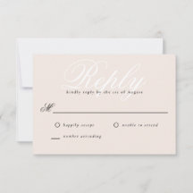 Blush Roze Eenvoudig Modern Elegant Minimaal Monog