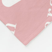 Blush roze Eenvoudige, aangepaste herhalingsnaam Fleece Deken (Hoek)