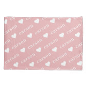 Blush roze Eenvoudige, aangepaste herhalingsnaam Kussensloop (Achterkant)