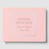 Blush Roze Eenvoudige gestileerde belettering brui Gastenboek (Voorkant)