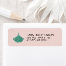 Blush Roze Eenvoudige Ginkgo Leaf Natuur