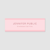 Blush roze, eenvoudige, moderne Creatieve Sjabloon Naamplaatje (Voorkant)