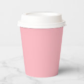 Blush Roze Effen Kleur Papier Cups Papieren Bekers (Voorkant)