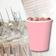 Blush Roze Effen Kleur Papier Cups