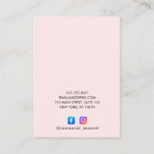 BLUSH ROZE EFFEN SIGNATURE OORBEL SIERADEN LOGO VISITEKAARTJE (Achterkant)