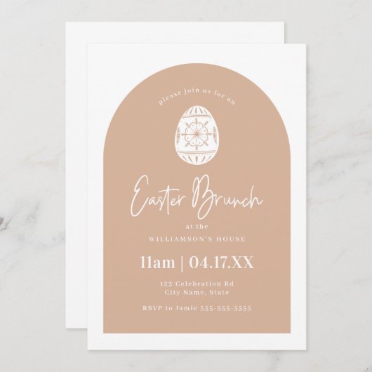 Blush roze eikrach pap kaart (Voorkant / Achterkant)