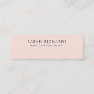 Blush Roze Elegant en Eenvoudige Vertoning Oorbel Mini Visitekaartje