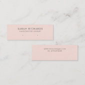 Blush Roze Elegant en Eenvoudige Vertoning Oorbel Mini Visitekaartje (Voorkant / Achterkant)