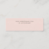 Blush Roze Elegant en Eenvoudige Vertoning Oorbel Mini Visitekaartje (Achterkant)