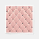 Blush roze elegant gelooid metaalleder servet (Voorkant)