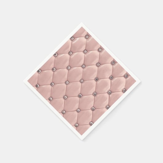 Blush roze elegant gelooid metaalleder servet (Hoek)