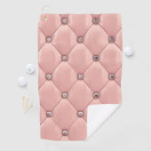 Blush roze elegant gelooid metallisch leder uitzie golfhanddoek (Insitu)