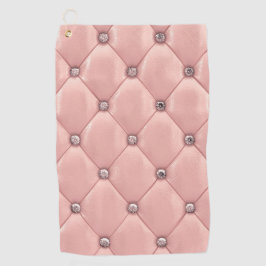 Blush roze elegant gelooid metallisch leder uitzie golfhanddoek
