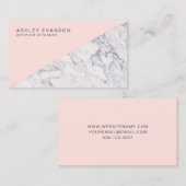 Blush Roze Elegant Marmer Professioneel Patroon Visitekaartje (Voorkant / Achterkant)