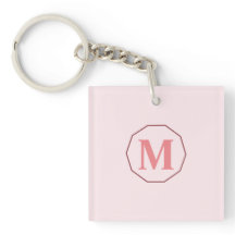 Blush Roze elegant monogram gepersonaliseerd