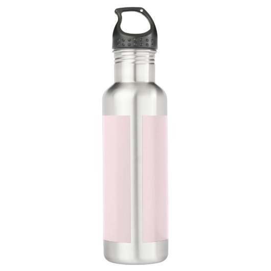 Blush roze elegant monogram gepersonaliseerd waterfles (Achterkant)