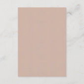 Blush Roze Elegant Script Eenvoudige QR Bruiloft R Informatiekaartje (Achterkant)
