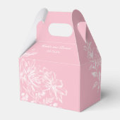 Blush Roze Elegante Bloemen Bruiloft Favor Box Bedankdoosjes (Achterkant)