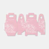 Blush Roze Elegante Bloemen Bruiloft Favor Box Bedankdoosjes (Uitgevouwen)