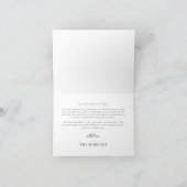 Blush Roze Elegante Bloemen Goud Lijst bruiloft Bedankkaart (Binnen)