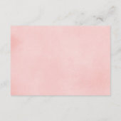 Blush roze elegante bruinachtige bruiloft RSVP Informatiekaartje (Achterkant)