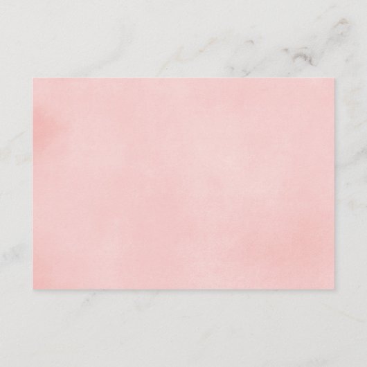Blush roze elegante bruinachtige bruiloft RSVP Informatiekaartje (Achterkant)