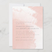 Blush roze elegante chique waterverf bruiloft kaart (Voorkant)
