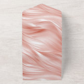  Blush Roze Elegante Glamoureuze Huwelijk All In One Uitnodiging (Buitenkant)