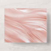  Blush Roze Elegante Glamoureuze Huwelijk All In One Uitnodiging (Achterkant)