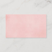 Blush roze elegante spoelkleerkaarten informatiekaartje (Achterkant)