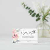 Blush roze elegante spoelkleerkaarten informatiekaartje (Staand voorkant)