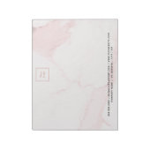 Blush roze, elegante zakelijke logo notitieblok (Linkerzijde)