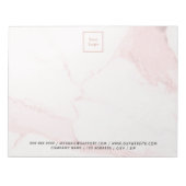Blush roze, elegante zakelijke logo notitieblok (Voorkant)