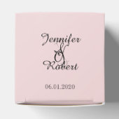 Blush Roze Elegantie Bruiloft Favor Box Bedankdoosjes (Bovenkant)