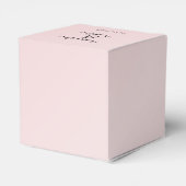 Blush Roze Elegantie Bruiloft Favor Box Bedankdoosjes (Achterkant)