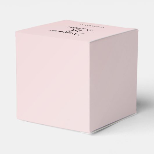 Blush Roze Elegantie Bruiloft Favor Box Bedankdoosjes (Achterkant)