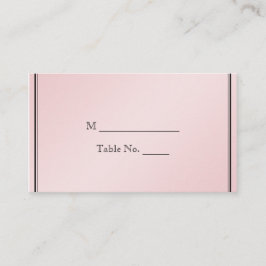 Blush Roze Elegantie Bruiloft Plaats Kaarten Plaatskaartje