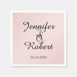 Blush roze elegantie bruiloft servet