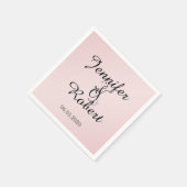 Blush roze elegantie bruiloft servet (Hoek)