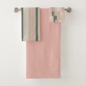 Blush Roze en Beige Bad Handdoek (Insitu)