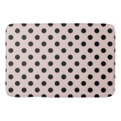 Blush roze en Black Polka Dots Dot Badmat (Voorkant)
