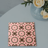 Blush roze en Brown Boho Chic Geometric Pattern Tegeltje