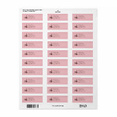 Blush Roze en bruin Floral Return Address Label (Full Sheet)