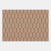 Blush Roze en Bruin Geometrisch Mozaïek Inpakpapier Vel (Voorkant 3)